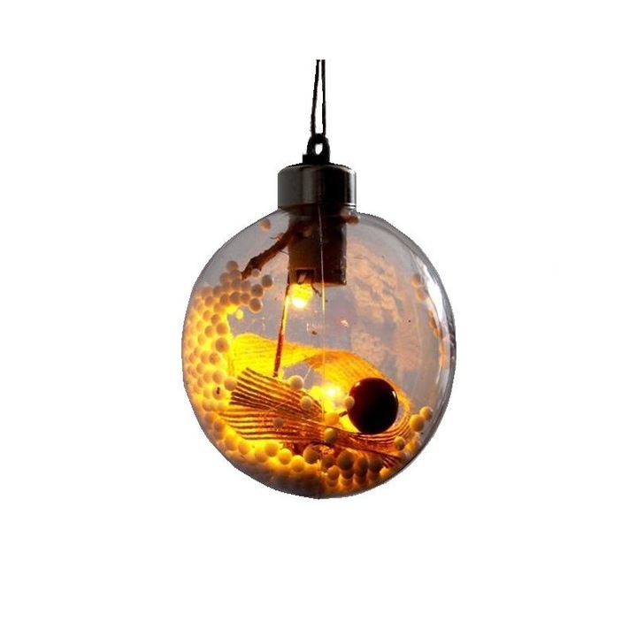 IRIS 4615523 Gömb alakú /G/ 8cm meleg fehér műanyag-akril LED-es fénydekoráció