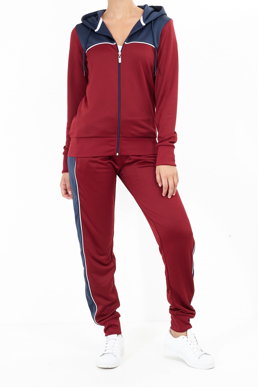 BRAVE SOUL, Trening cu detalii contrastante Michelle, Rosu Bordeaux/Bleumarin/Alb