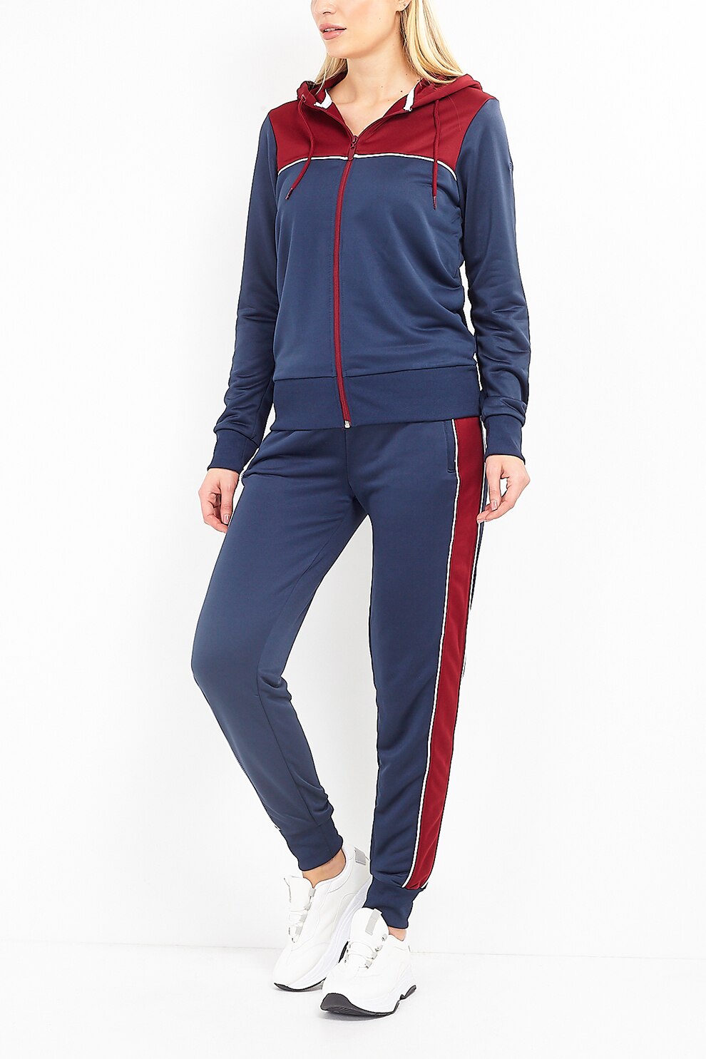 BRAVE SOUL, Trening cu detalii contrastante Michelle, Bleumarin/Alb/Rosu inchis