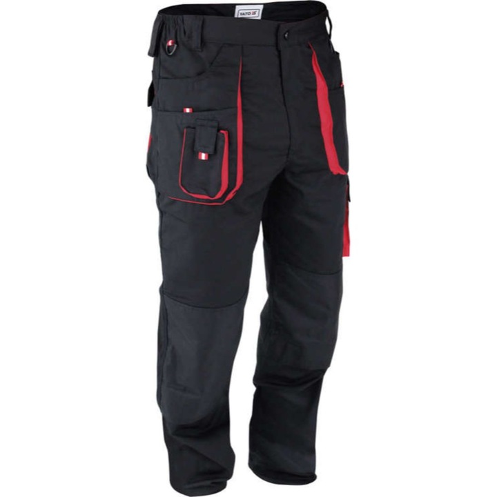 Работен панталон Yato, 8 джоба, памук/полиестер, Черен, XXL