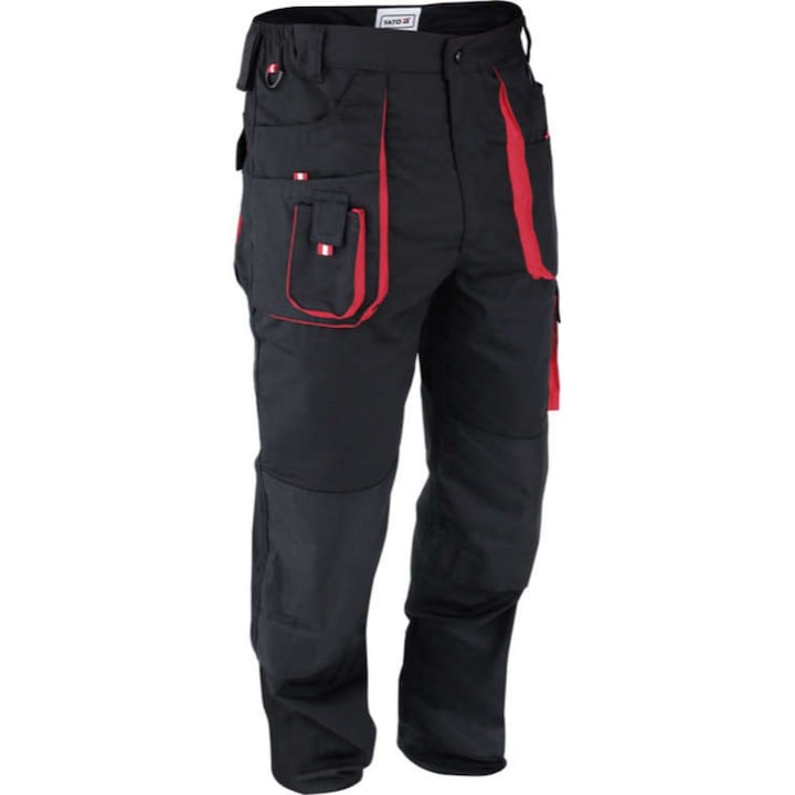 Работен панталон Yato, 8 джоба, памук/полиестер, Черен, XL