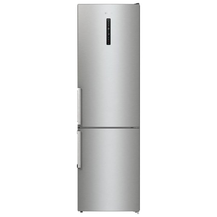 Gorenje NRC6203SXL5 Kombinált hűtőszekrény, M:200cm, 391L, NoFrost, D energiaosztály, inox