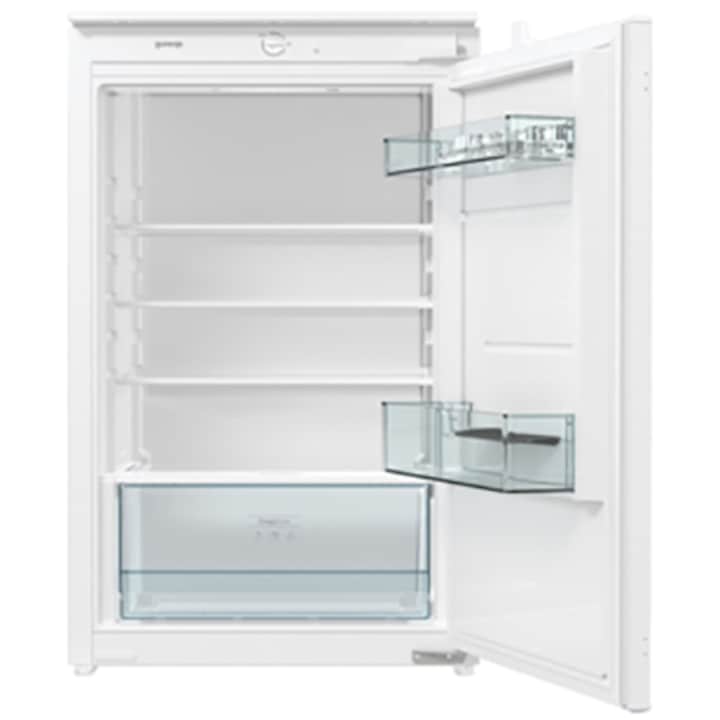 Gorenje RI4092E1 Beépíthető egyajtós hűtőszekrény, M:87.5cm, 131L, F energiaosztály, fehér