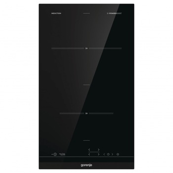 Plita cu inductie, Gorenje, 30 cm, 2 zone de gatit, 3680 W, control senzor tactil, negru