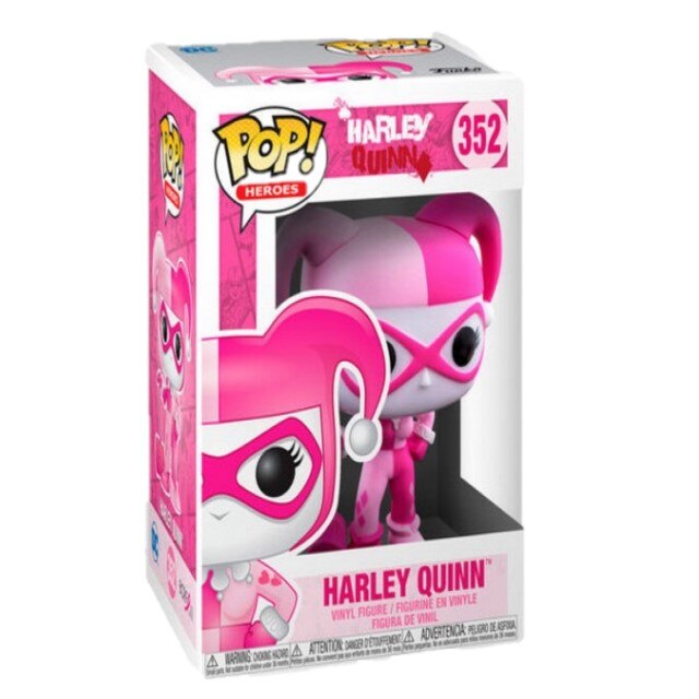 breast cancer harley quinn pop