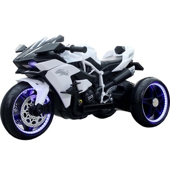 Motocicleta Electrica cu Acumulator Pentru Copii NOVOKIDS™ Ninja Trio Motocross, 3-8 ani, Max 30 kg, Cu Melodii si Lumini LED, Bluetooth, 3 Roti, MERS CU SPATELE, Alb Motocicleta Electrica cu Acumulator Pentru Copii NOVOKIDS™ Ninja Trio Motocross, 3-8 ani, Max 30 kg, Cu Melodii si Lumini LED, Bluetooth, 3 Roti, MERS CU SPATELE, Alb