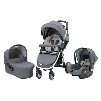 Carucior 3 in 1 Asalvo Trio Maldivas Grey, Gri Carucior 3 in 1 Asalvo Trio Maldivas Grey, Gri