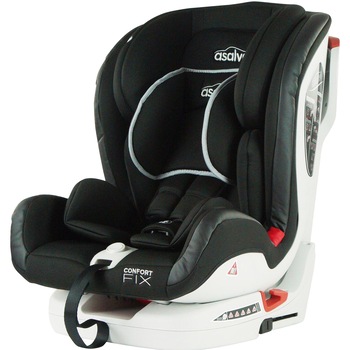 Scaun auto ISOFIX Asalvo Confort Fix Grey, 9-36 kg, Negru/Gri Scaun auto ISOFIX Asalvo Confort Fix Grey, 9-36 kg, Negru/Gri