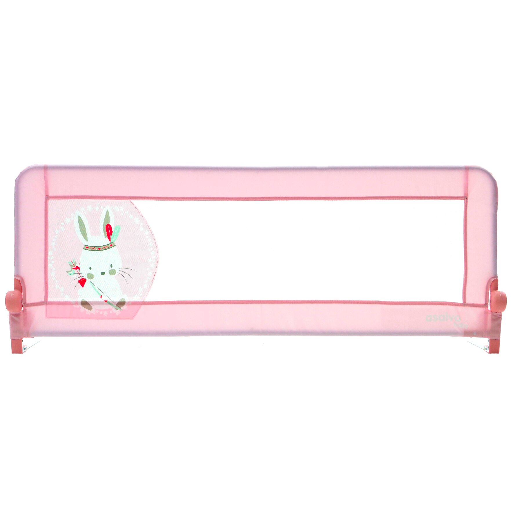 Bariera de protectie pat copii 2 in 1 Asalvo Rabbit Tippi Pink, Fucsia