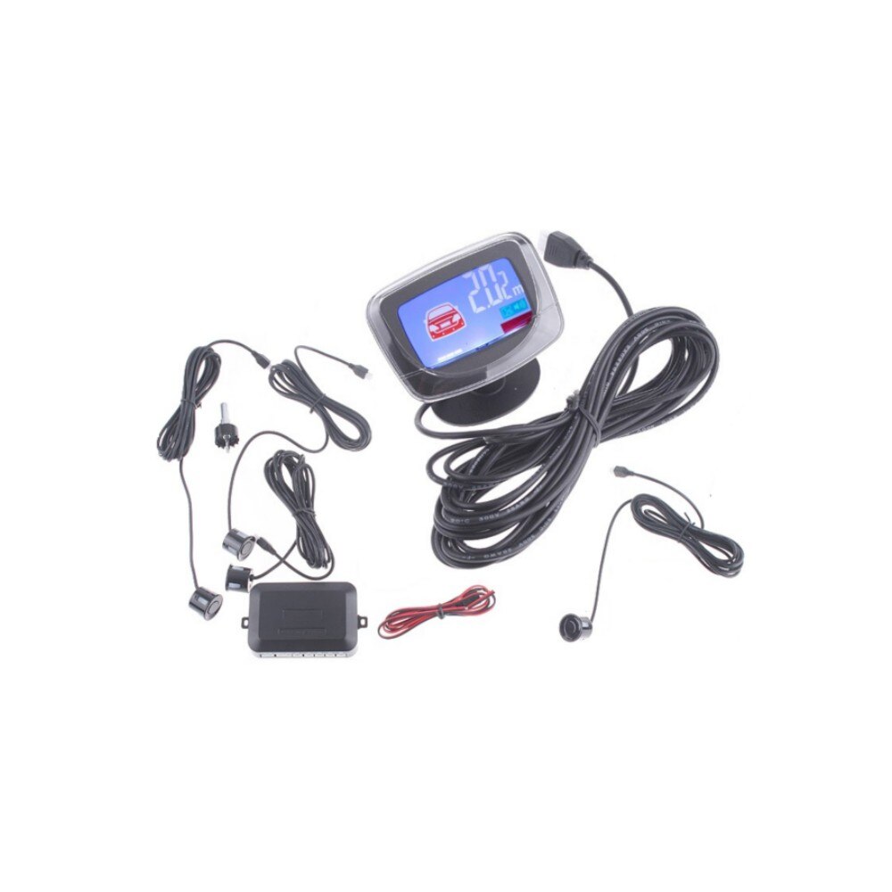 Senzori Parcare Display LCD Avertizare Sonora, 4 Senzori, ZDM