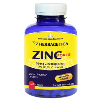 Supliment alimentar Zinc Forte, 120 capsule Supliment alimentar Zinc Forte, 120 capsule