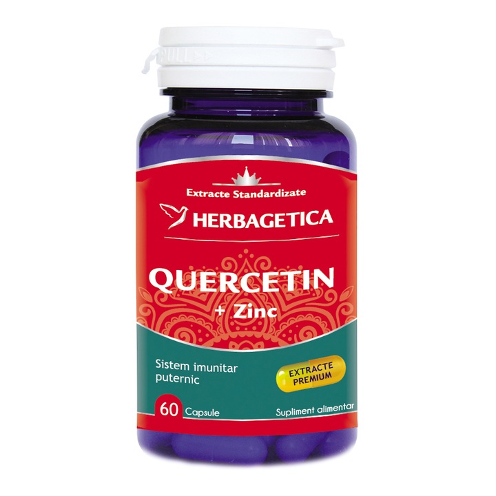 Herbagetica Quercetin + Zinc Étrend-kiegészítő, 60 kapszula