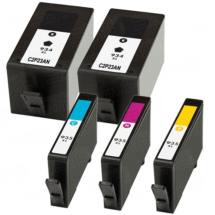 Set 5 Cartuse Compatibile HP 934XL Black, HP 935XL, Cyan, Magenta ...