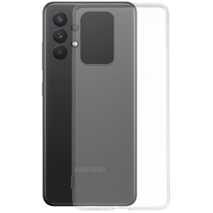 Samsung A32 5G-vel kompatibilis tok, SILKASE, átlátszó színű, szilikon