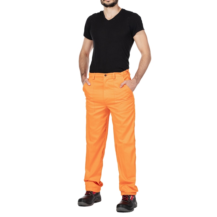 Класически работен панталон Mazalat Classic 240 гр. Произведено в България, Оранжев, Размер 52