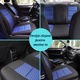 Huse scaune auto SMARTIC®, Premium Lux, 11 piese, compatibile cu airbag, rabatabile, 3 straturi de material, albastru/negru