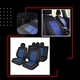 Huse scaune auto SMARTIC®, Premium Lux, 11 piese, compatibile cu airbag, rabatabile, 3 straturi de material, albastru/negru