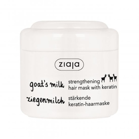 Masca de par, Ziaja, pentru intarirea firului de par cu lapte de capra si keratina, 200 ml