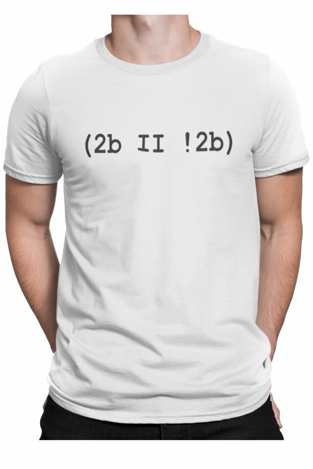 Tricou personalizat pentru barbati cu textul (2b II !2b), Priti Global, Alb