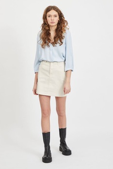 Vila, Bluza cu maneci 3/4, Albastru pastel Vila, Bluza cu maneci 3/4, Albastru pastel