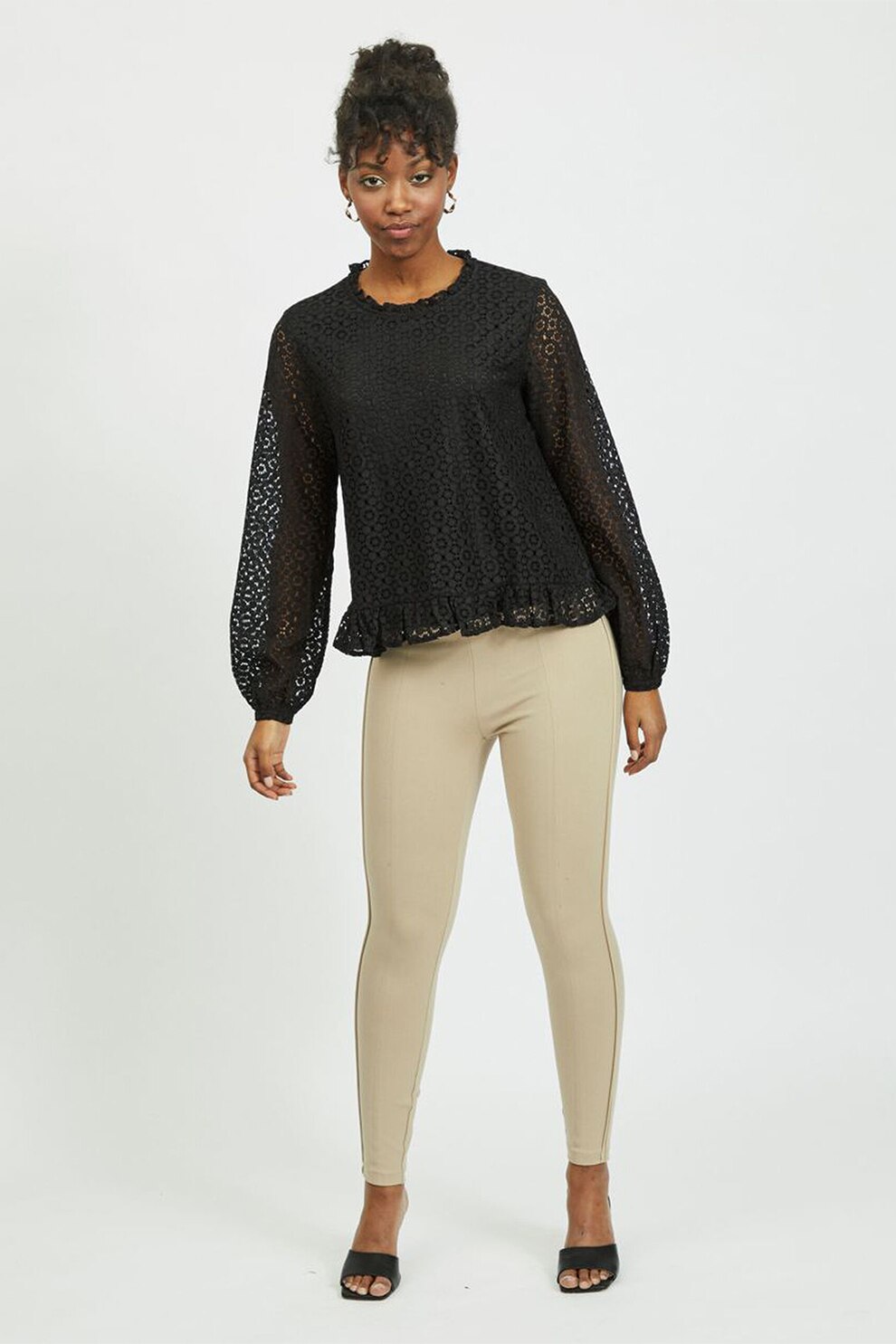 Vila, Bluza crosetata de dantela, Negru