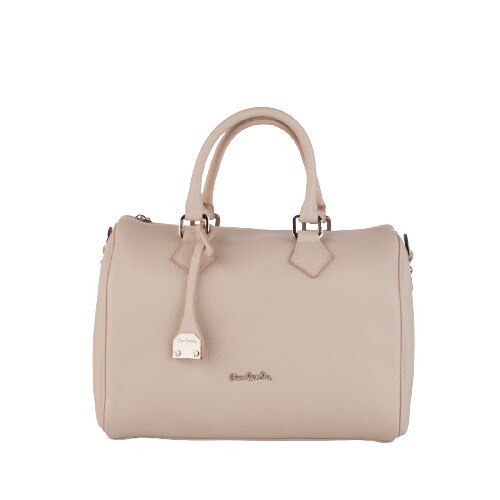 Geanta de mana din piele naturala, Pierre Cardin, Bej