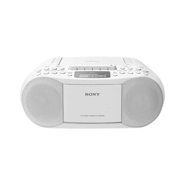 Sistem audio Sony CFDS70W, radio, CD, casetofon, Alb