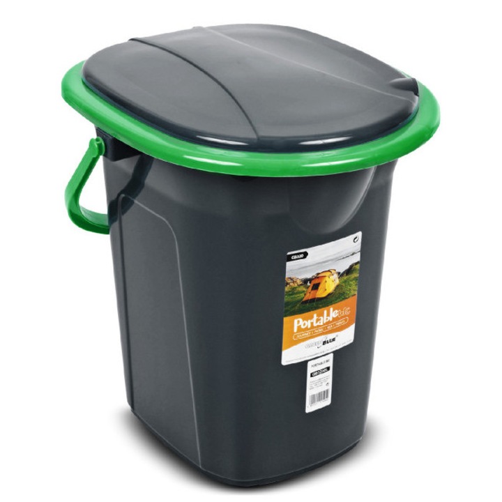 Toaleta turistica portabila GreenBlue negru-verde 19 L
