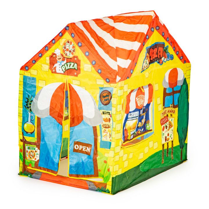Cort pentru copii model restaurant-pizzerie, copii se pot distra servind pizza, 102x95x72 cm