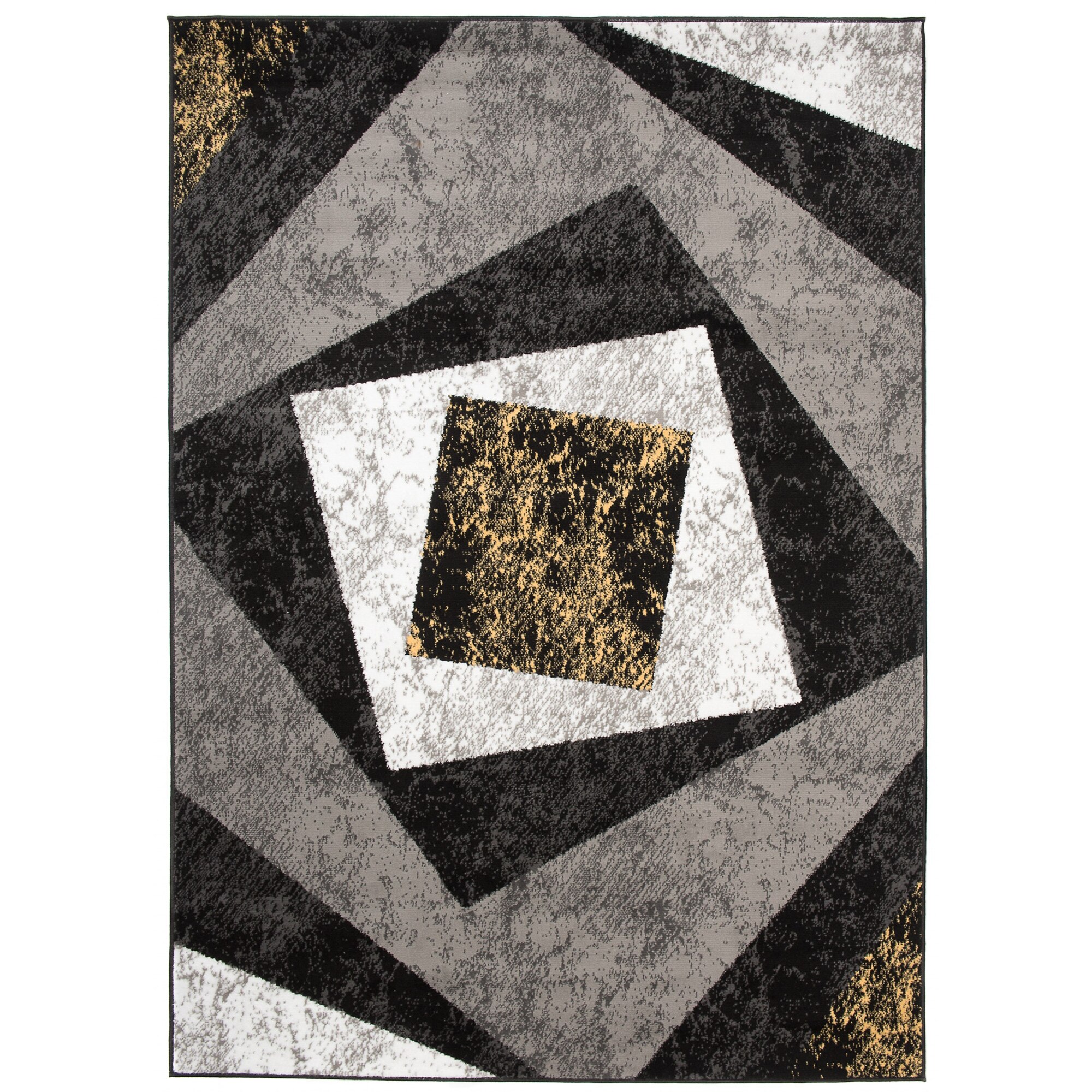 Covor Cheap Modern Short Pile Abstract Chemex K855G EYM negru 250x350