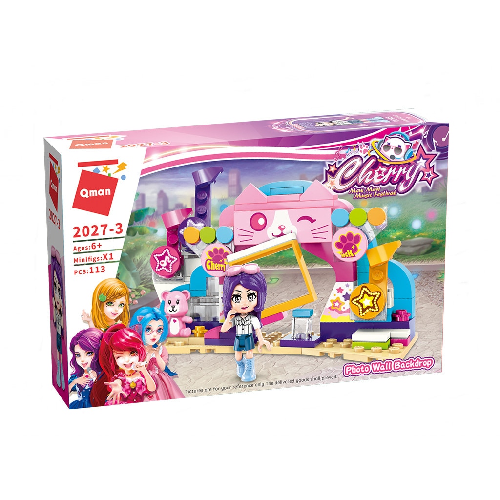 Set constructie Qman, Fotografie pe fundalul unui perete, 113 piese