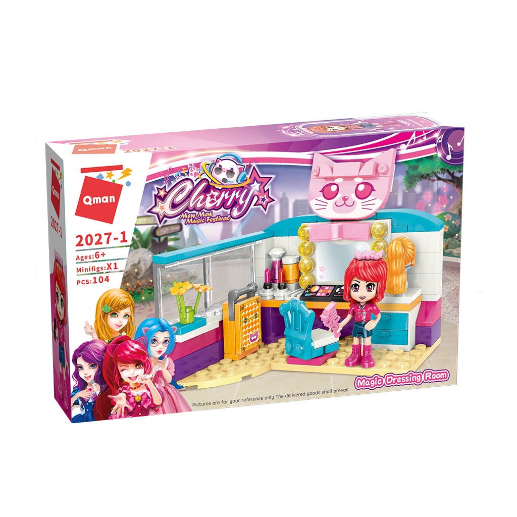 Set constructie Qman, Vestiar magic, 104 piese