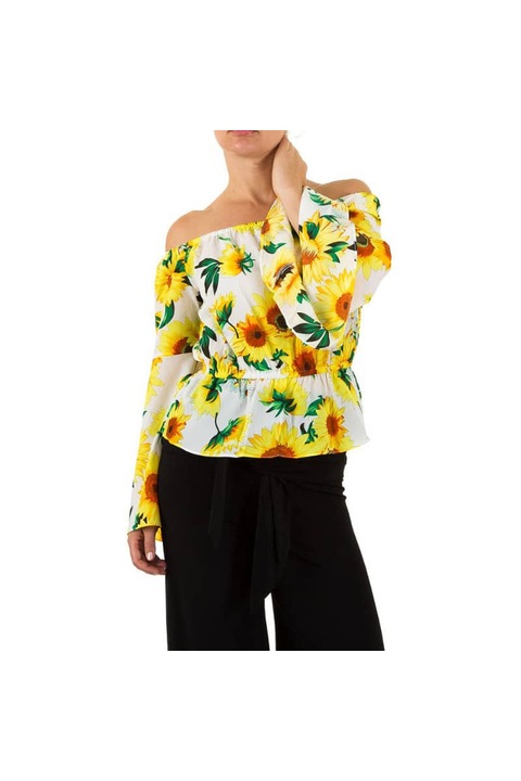 Bluza Voyelles P575 culoare multicolor, Multicolor