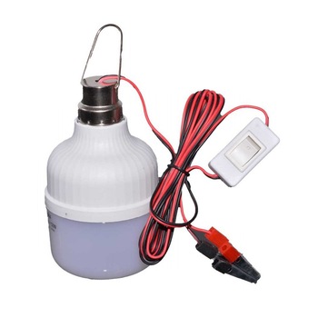 Lampa in forma de bec elSales ELS-1212 12V cu LED putere 12W, alimentare cu clesti, intrerupator pe fir, alb Lampa in forma de bec elSales ELS-1212 12V cu LED putere 12W, alimentare cu clesti, intrerupator pe fir, alb
