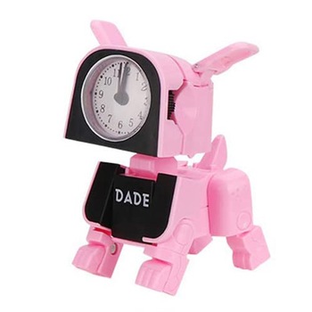 Ceas Catelus cu alarma, rezistent la socuri, Accesoriu birou, Jucarie pentru copii culoare Roz AK5030R Ceas Catelus cu alarma, rezistent la socuri, Accesoriu birou, Jucarie pentru copii culoare Roz AK5030R