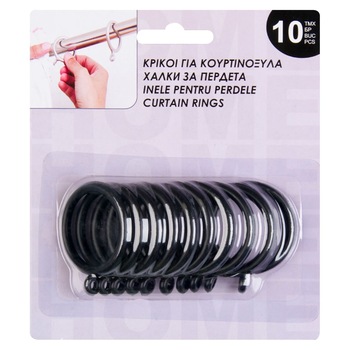Set 10 Inele Perdea, Actual Investing, 3.5 cm, Negru Set 10 Inele Perdea, Actual Investing, 3.5 cm, Negru