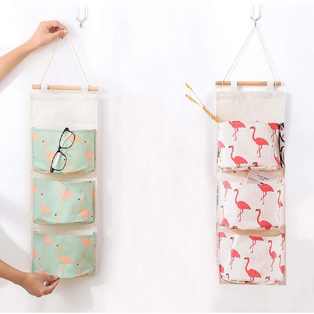 2 Packs Hanging Bag Storage Hang Bag WallMounted Storage Bags Door