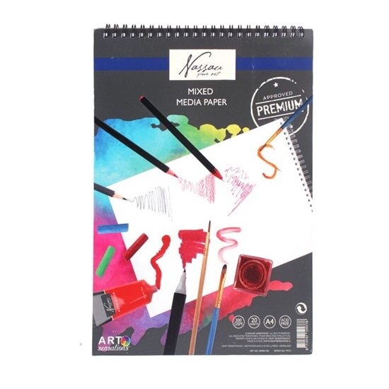 Bloc desen cu spira A4 20 file 300g/mp Nassau Fine Art