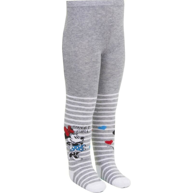 Ciorapi cu chilot, Sweet girl, gri cu dungi albe