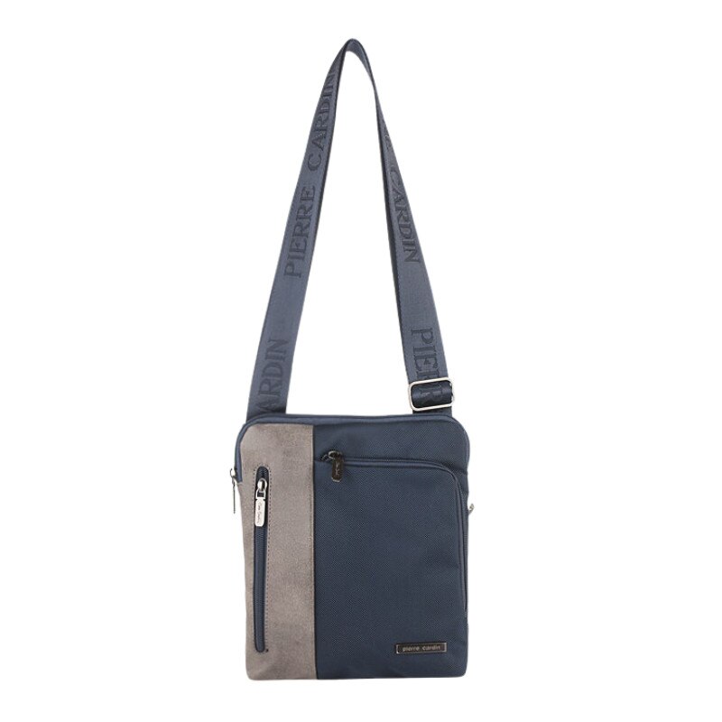 Geanta crossbody cu fermoar Pierre Cardin, PCL1020F, Bleumarin /Gri