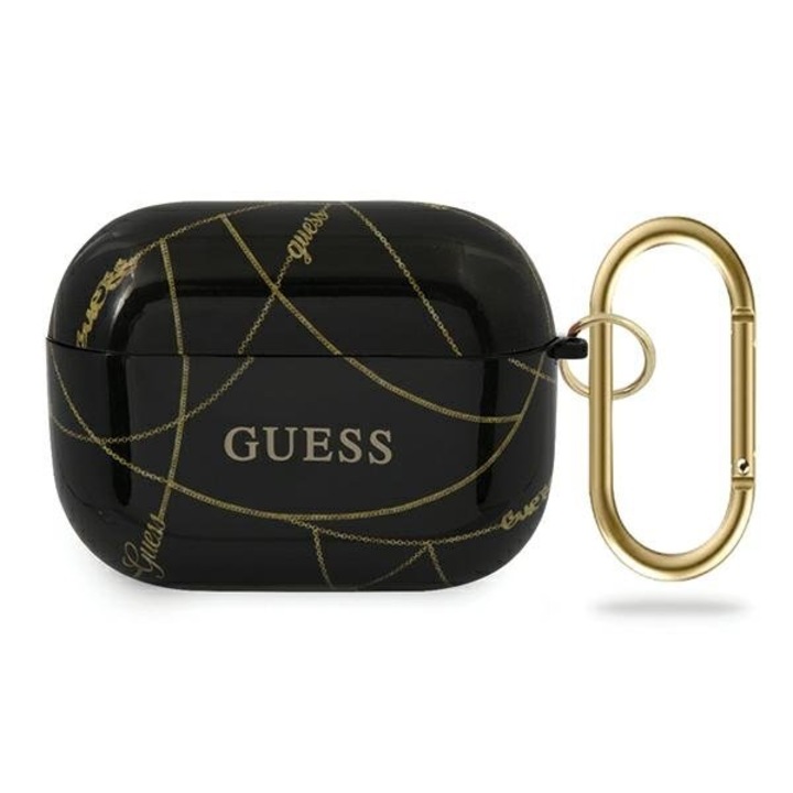 Калъф Guess за Gold Chain Collection Cover за Airpods Pro, черен
