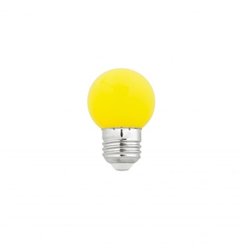 Bec LED Ecoplanet glob mic galben G45, E27, 1W (10W), 80 LM, A+, Mat Bec LED Ecoplanet glob mic galben G45, E27, 1W (10W), 80 LM, A+, Mat
