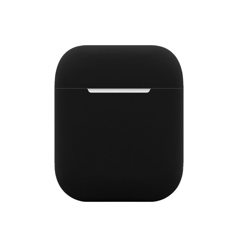 Husa ultra slim din silicon pentru Apple Airpods 1&2, material moale si placut la atingere, 2 piese , impotriva zgarieturilor si a prafului,negru,doty
