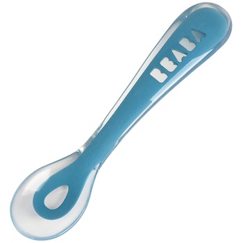 Lingurita silicon Beaba, de la 8 luni, Bleu Lingurita silicon Beaba, de la 8 luni, Bleu