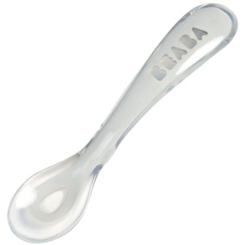 Lingurita silicon Beaba, de la 8 luni, Gri Lingurita silicon Beaba, de la 8 luni, Gri