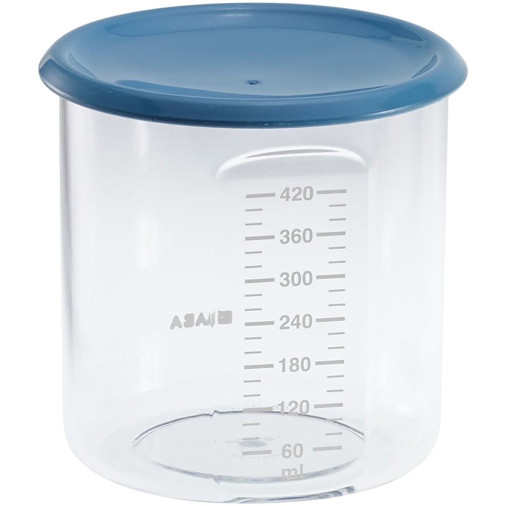 Recipient ermetic din tritan Beaba, 420 ml, Albastru