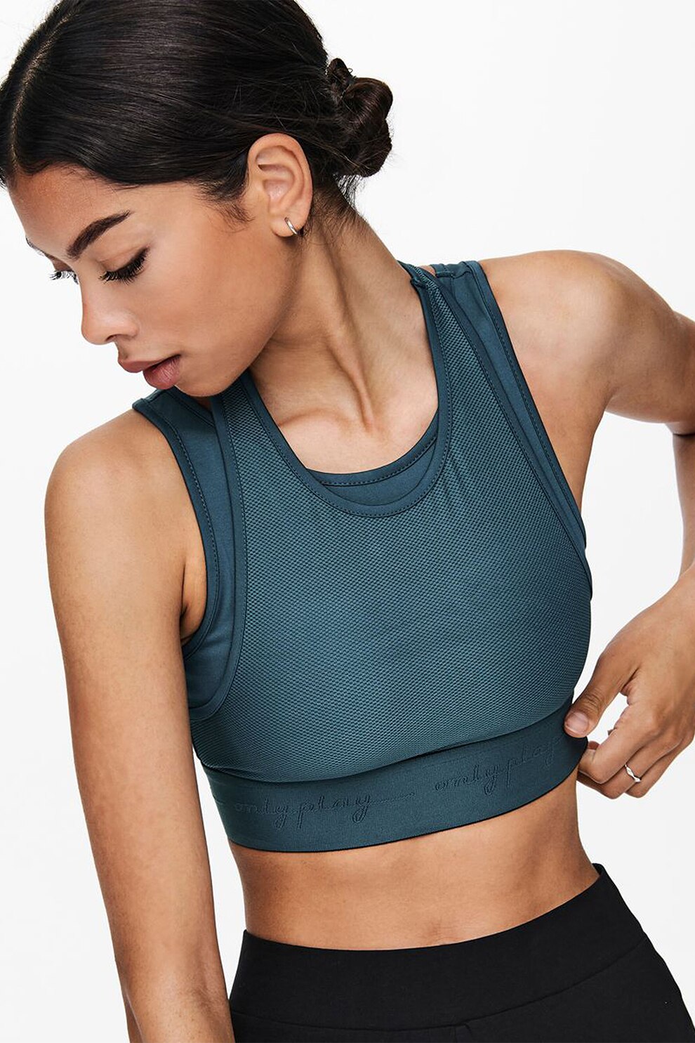 Only Play, Bustiera cu decupaj pe partea din spate, Verde persan, XS