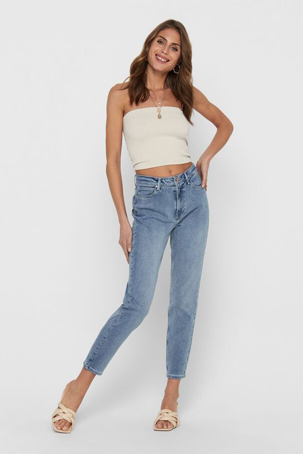 JdY, Blugi crop drepti Kaja, Albastru deschis