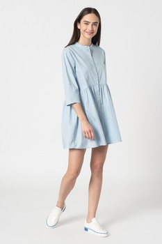 JdY, Rochie evazata cu guler tunica Cameron, Albastru deschis, L JdY, Rochie evazata cu guler tunica Cameron, Albastru deschis, L