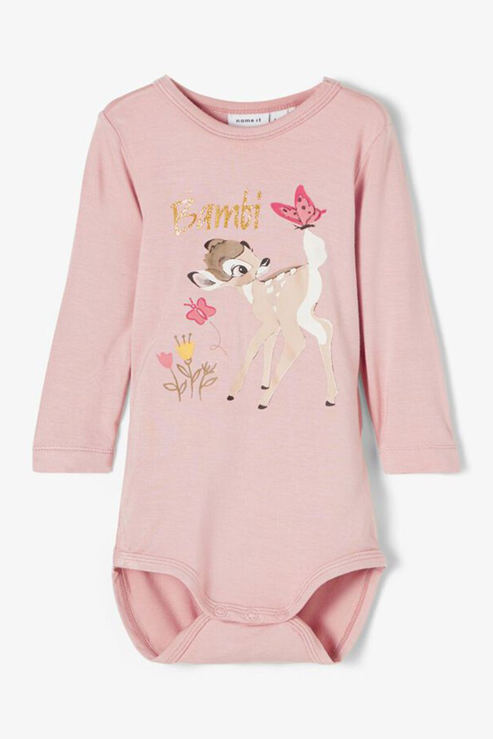 NAME IT, Body cu imprimeu Bambi, Roz